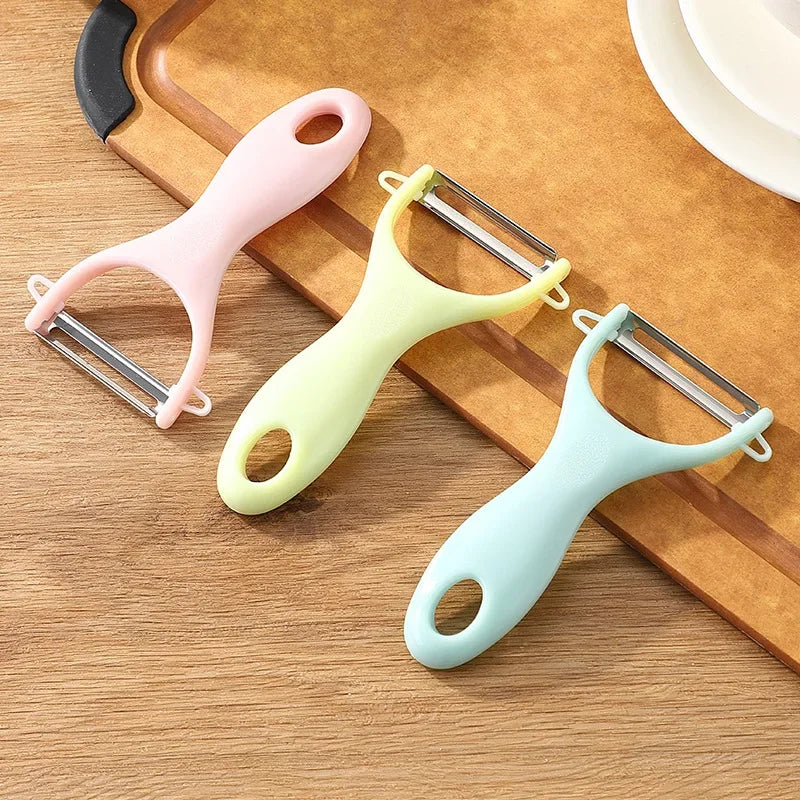 3-in-1 Fruit & Veggie Peeler – Stainless Steel & Ceramic Blade Slicer