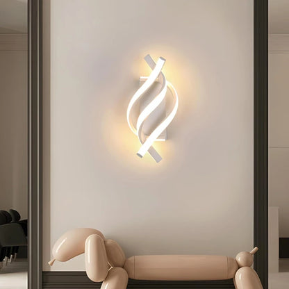 Curved Spiral LED Wall Lamp