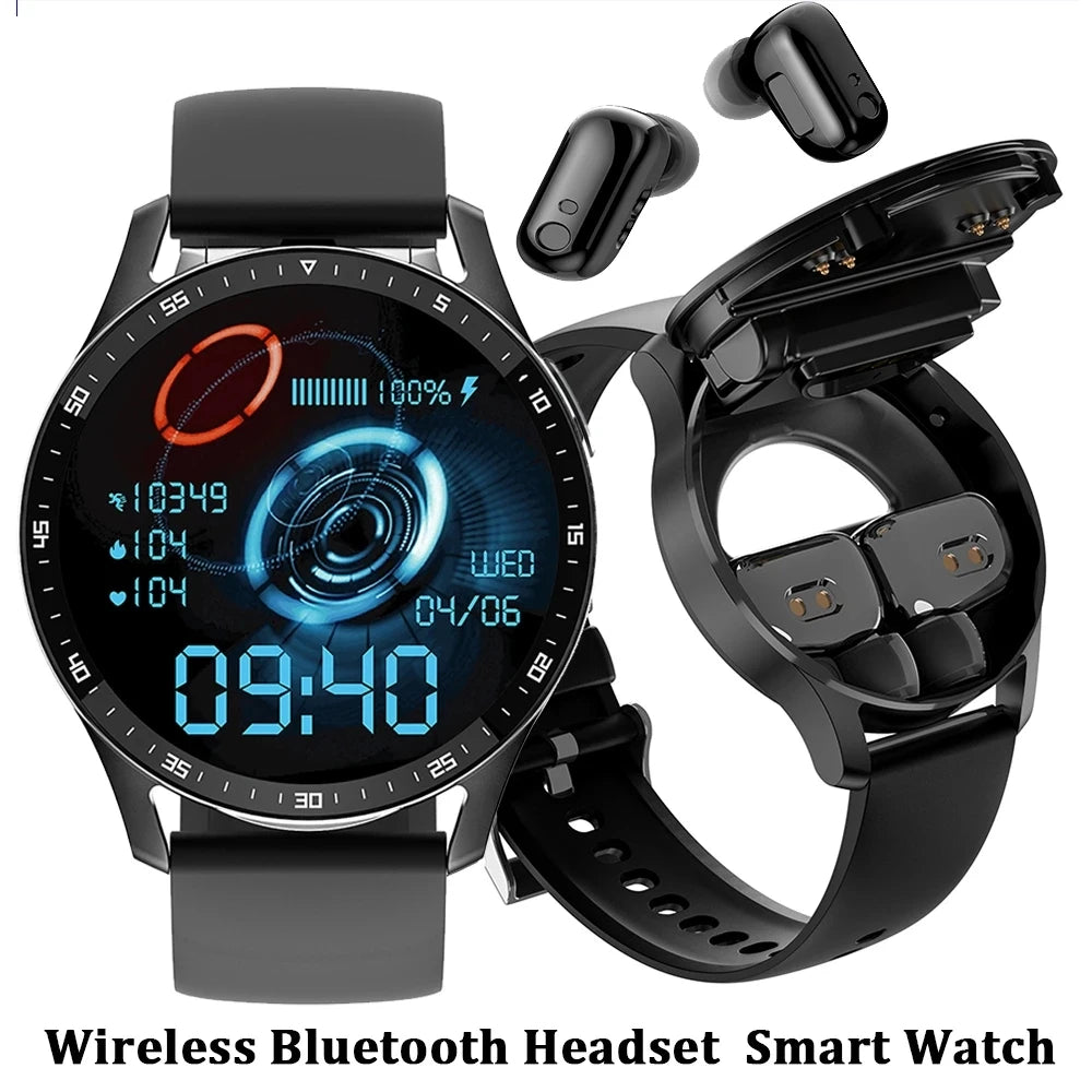 2-in-1 Smartwatch with TWS Bluetooth Earbuds