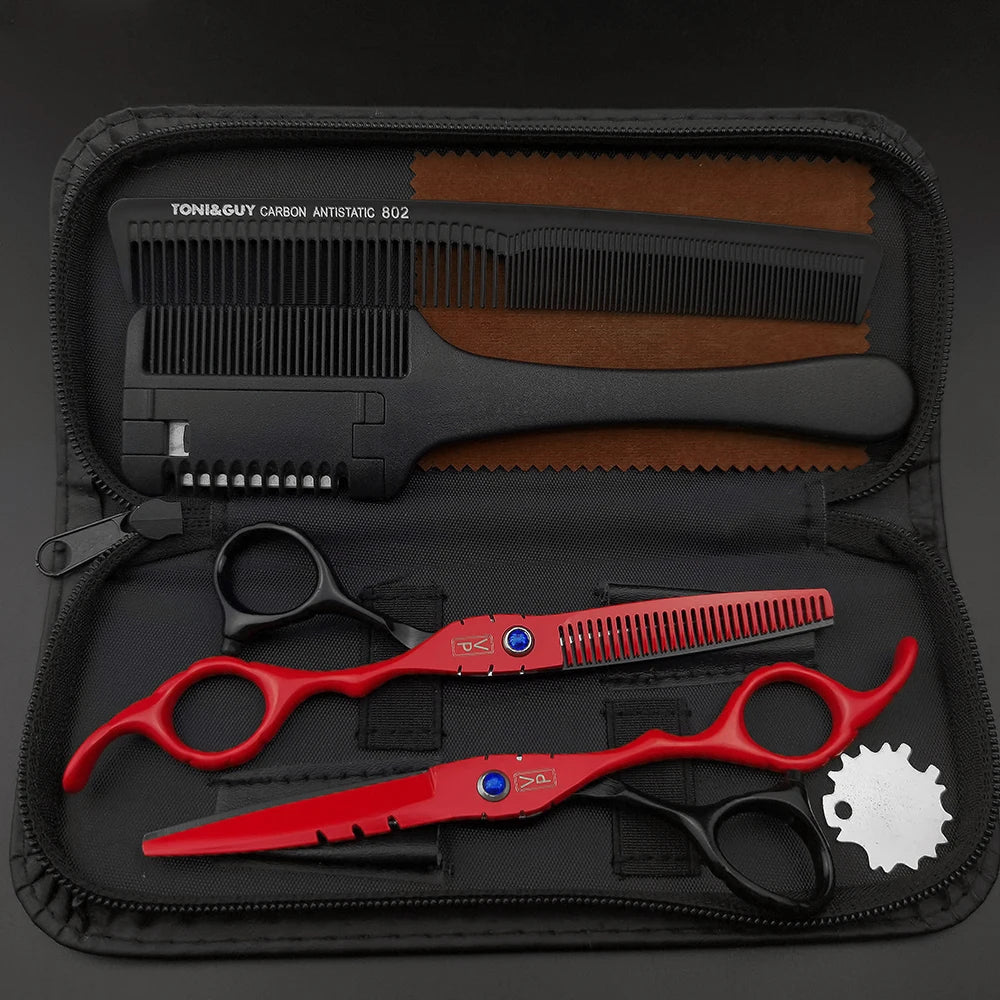 6 Japanese Professional Hairdressing Scissors Set