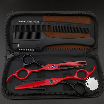 6 Japanese Professional Hairdressing Scissors Set