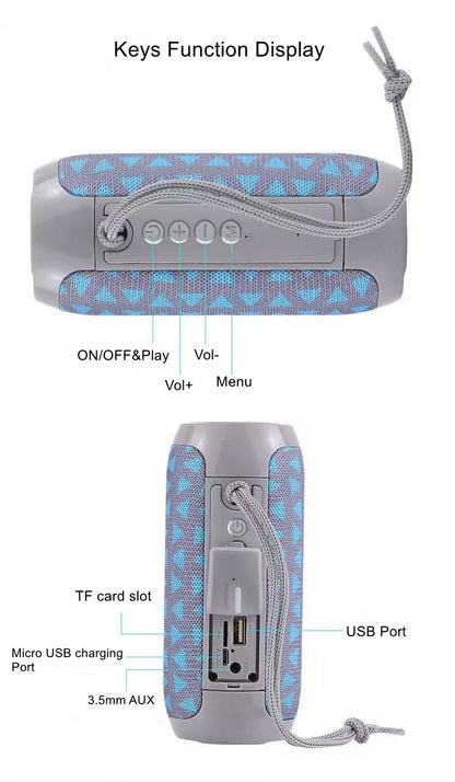 Portable Bluetooth Speaker Outdoor Wireless Dual Bass Subwoofer