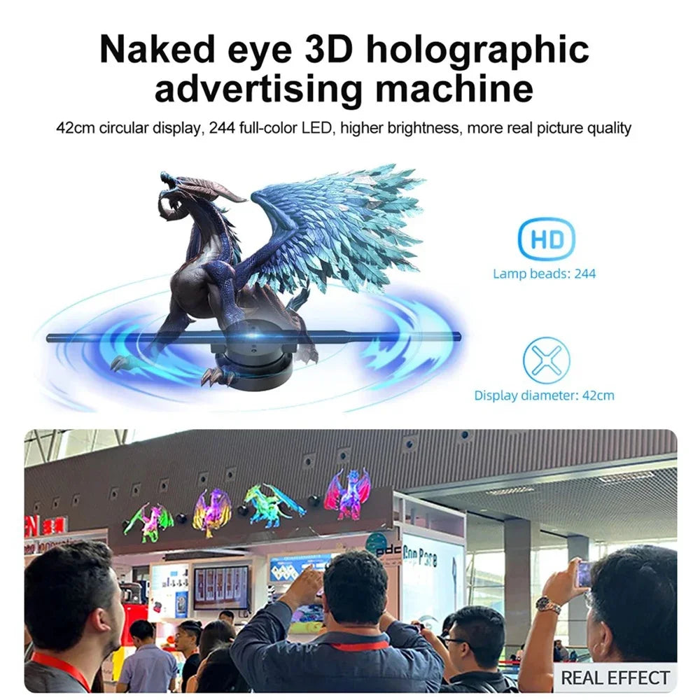 3D Holographic Fan Projector with WiFi – 42CM Display