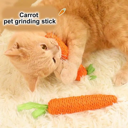 Bite Proof Carrot Cat Teaser Stick
