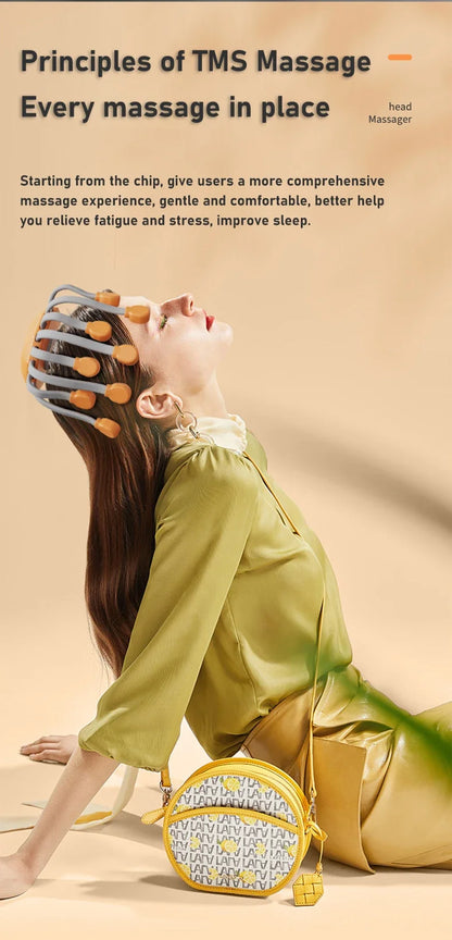 Octopus Scalp Massager 20 Heads + Red Light Therapy for Headaches