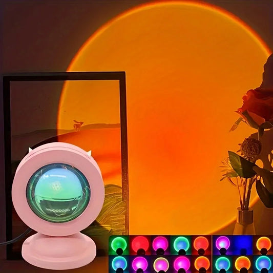 Sunset Projection LED Light with Remote – 16-Color RGB