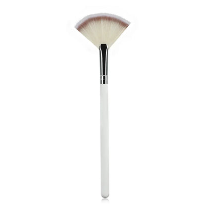 Large Flat Highlight Blush Fan-Shaped Makeup Brush Powder Loose Powder Face Brush Korean Soft Cosy Even Color Tools For Women