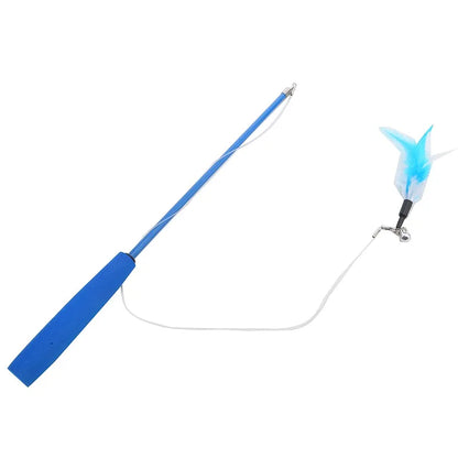 Telescopic Cat Feather Teaser Wand
