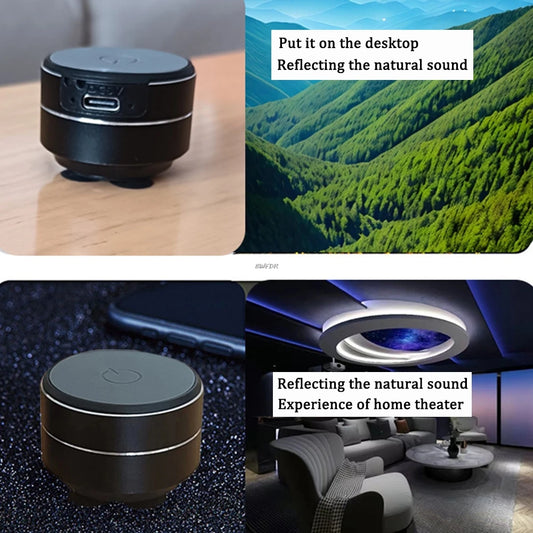 Mini Bone Conduction Bluetooth Speaker – Portable Wireless Stereo Audio