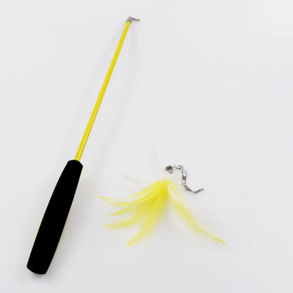 Telescopic Cat Feather Teaser Wand
