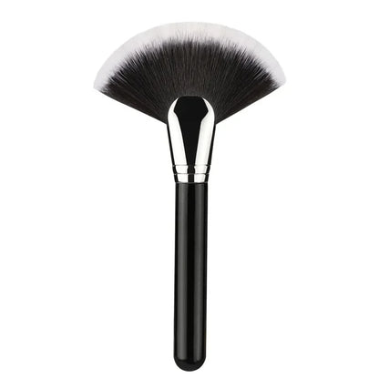 Large Flat Highlight Blush Fan-Shaped Makeup Brush Powder Loose Powder Face Brush Korean Soft Cosy Even Color Tools For Women