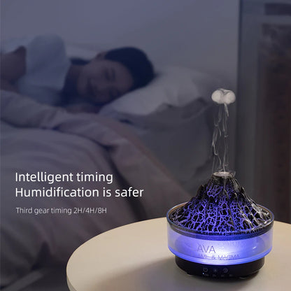 Volcano Effect Air Humidifier | Diffuser with Remote & Lights