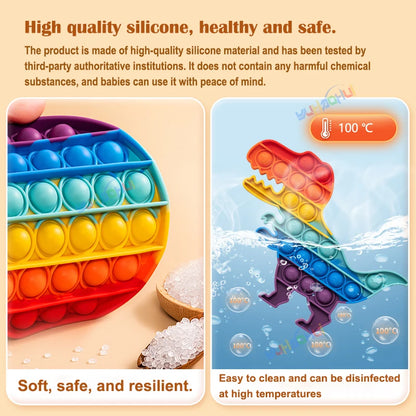 Rainbow Pop Push Bubble Fidget Toy