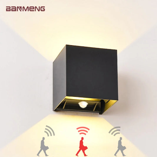 LED Wall Lamp with Motion Sensor – IP65 Waterproof