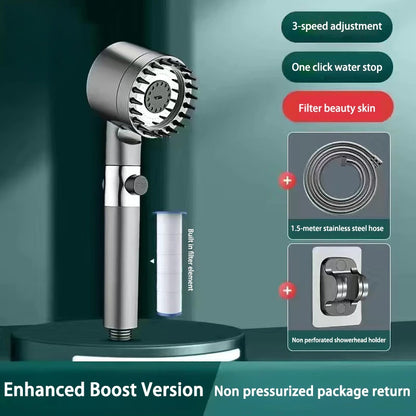 3-Mode Pressurized Shower Head
