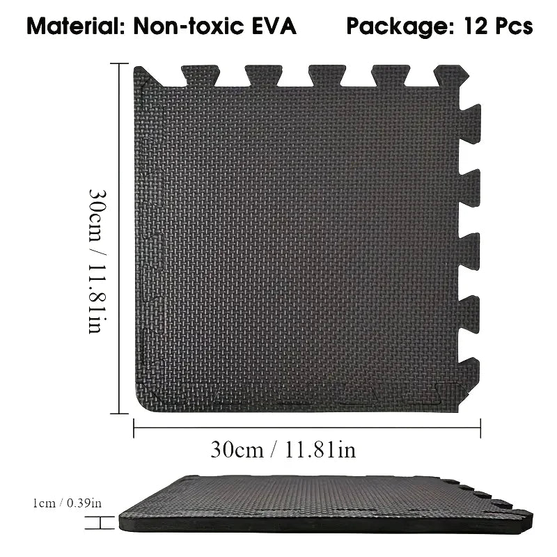 12pcs Gym Floor Mats
