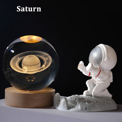 3D Galaxy Crystal Ball LED Night Light