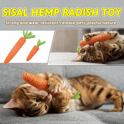 Bite Proof Carrot Cat Teaser Stick