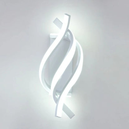 Curved Spiral LED Wall Lamp