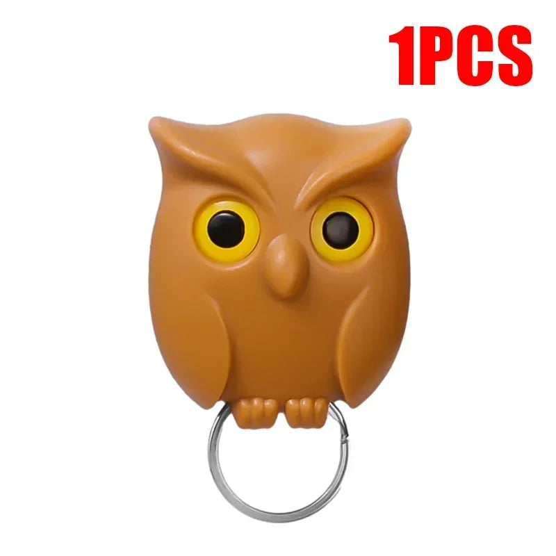 Magnetic Owl Key Holders – Self-Adhesive Wall Hooks (Set Of 3)