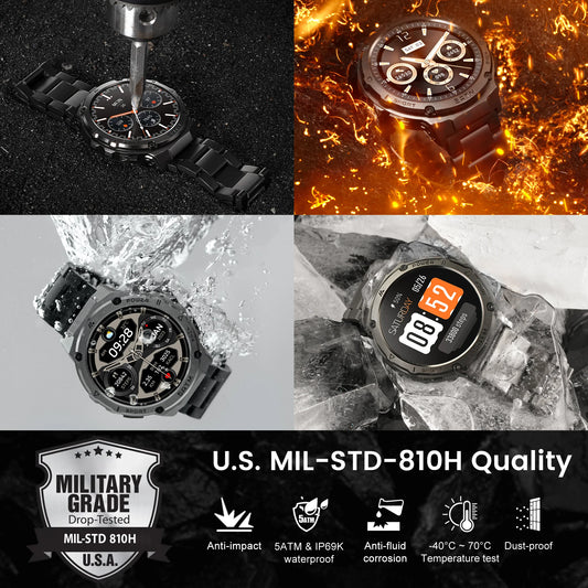 Military-Grade GPS Smartwatch for Men