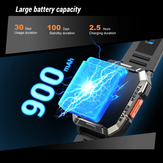 Men’s Outdoor Fitness Smart Watch – 2.01” HD Screen
