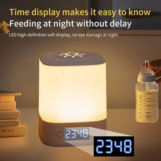 Rechargeable Touch Night Lamp with Remote & Clock Display
