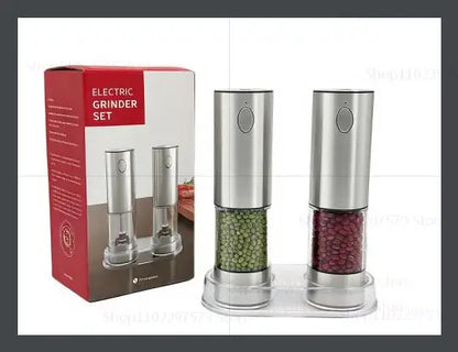 2pcs USB Rechargeable Electric Salt & Pepper Grinder Set