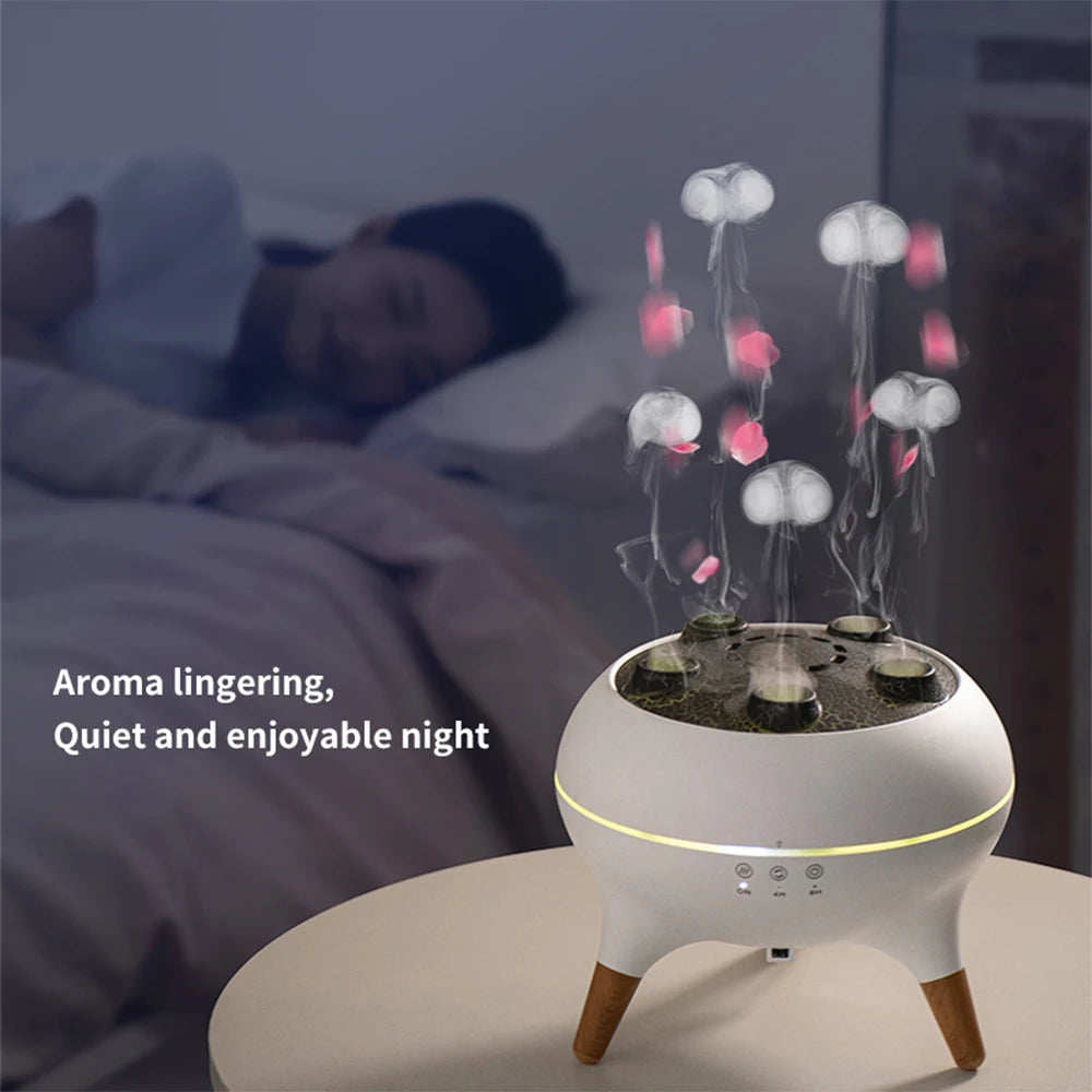 Flame Jellyfish Aroma Diffuser with LED & Remote