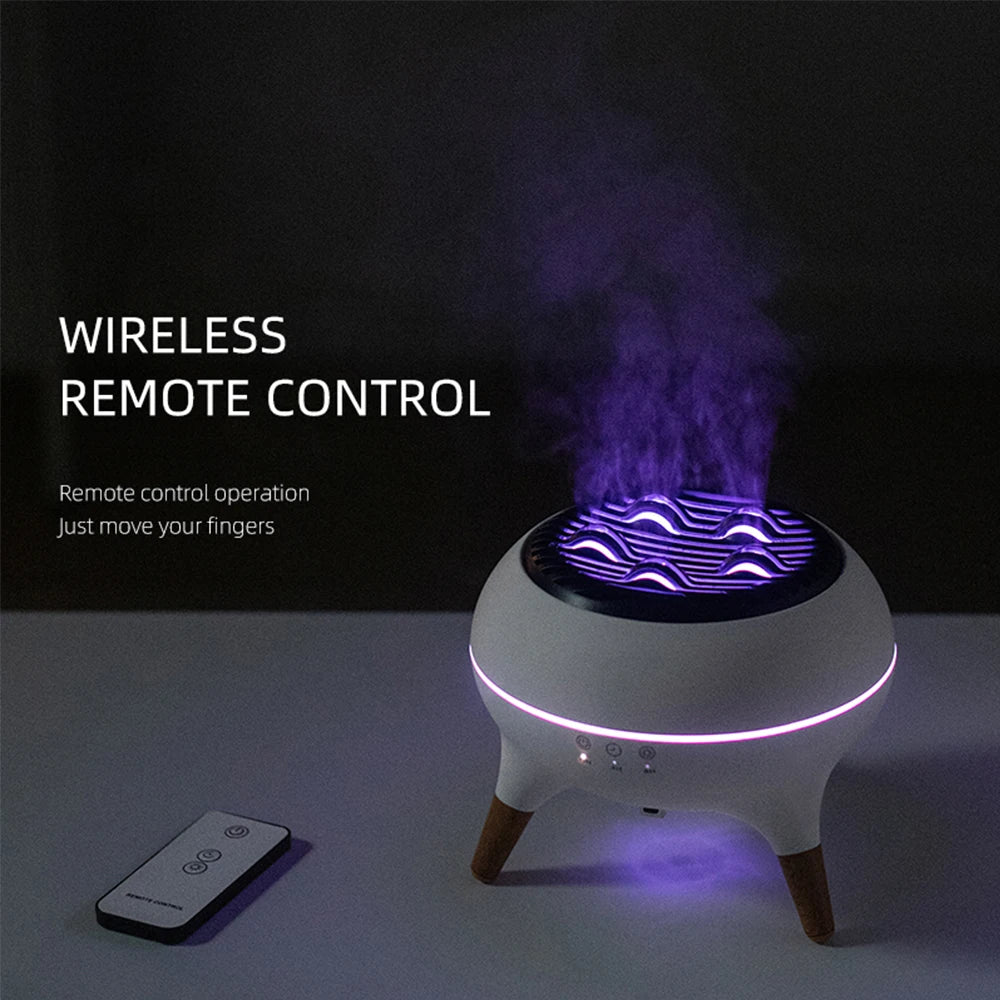 Flame Jellyfish Aroma Diffuser with LED & Remote