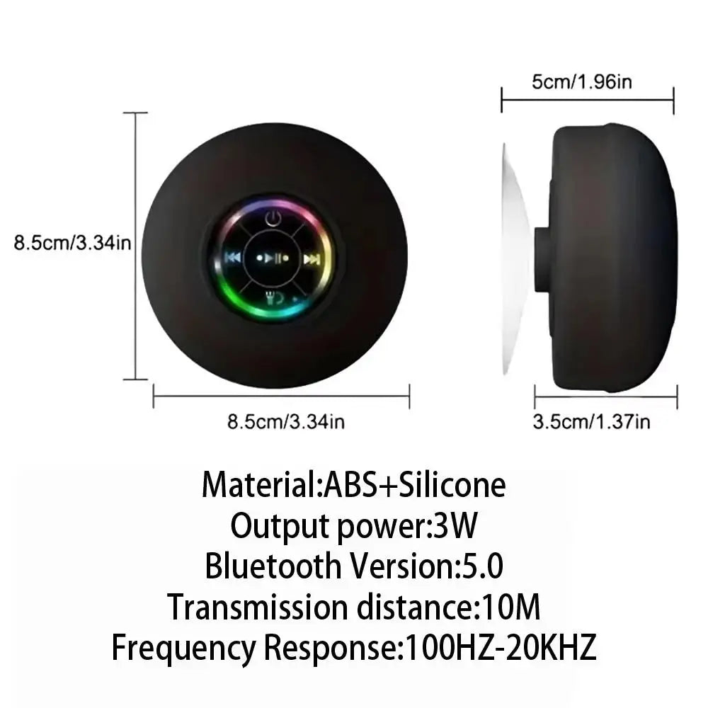 Waterproof Bluetooth Speaker with LED Lights