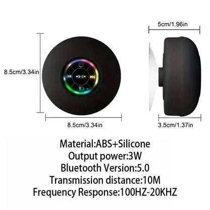 Waterproof Bluetooth Speaker with LED Lights
