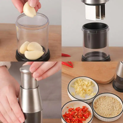 Compact Manual Vegetable Chopper – Garlic & Onion Cutting Tool