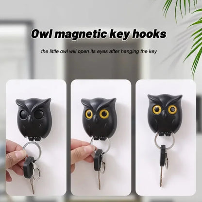 Magnetic Owl Key Holders – Self-Adhesive Wall Hooks (Set Of 3)