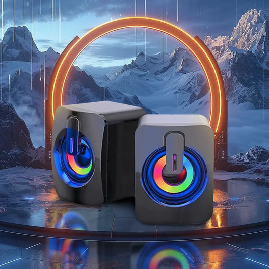 USB Wired Computer Speakers with LED Light