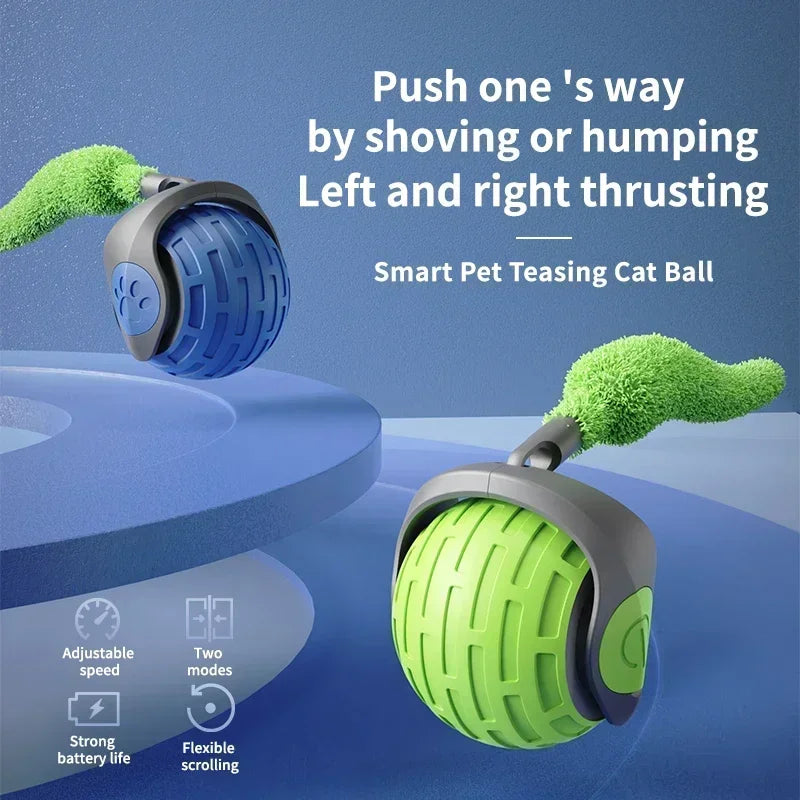Speedy Tail 2.0 – Auto-Moving Ball with Replaceable Tail for Cats & Dogs