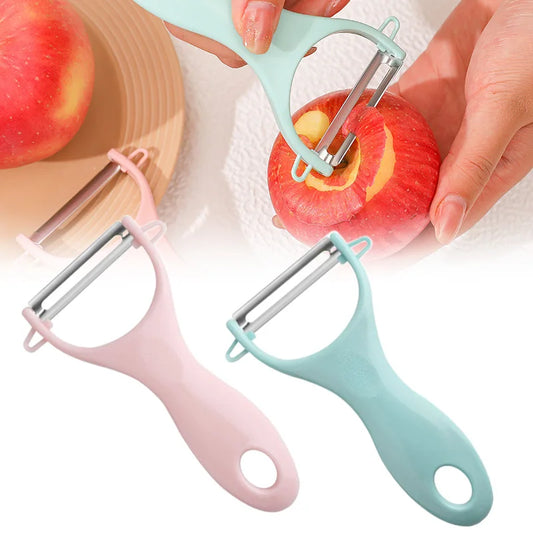 3-in-1 Fruit & Veggie Peeler – Stainless Steel & Ceramic Blade Slicer