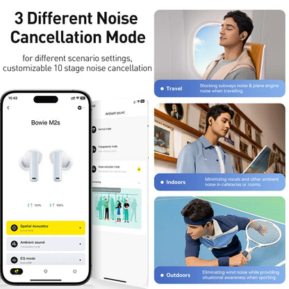 Wireless ANC Earbuds Hybrid Noise Canceling & 3D Audio