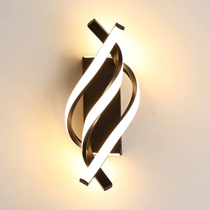 Curved Spiral LED Wall Lamp