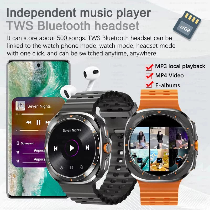 Samsung Ultra Watch 7 with GPS, NFC, 32GB & Bluetooth Calling