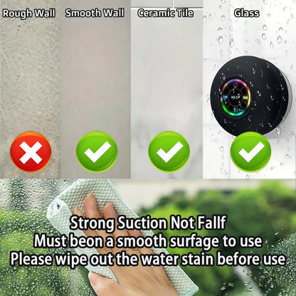 Portable Bluetooth Speaker with LED Lights- Waterproof