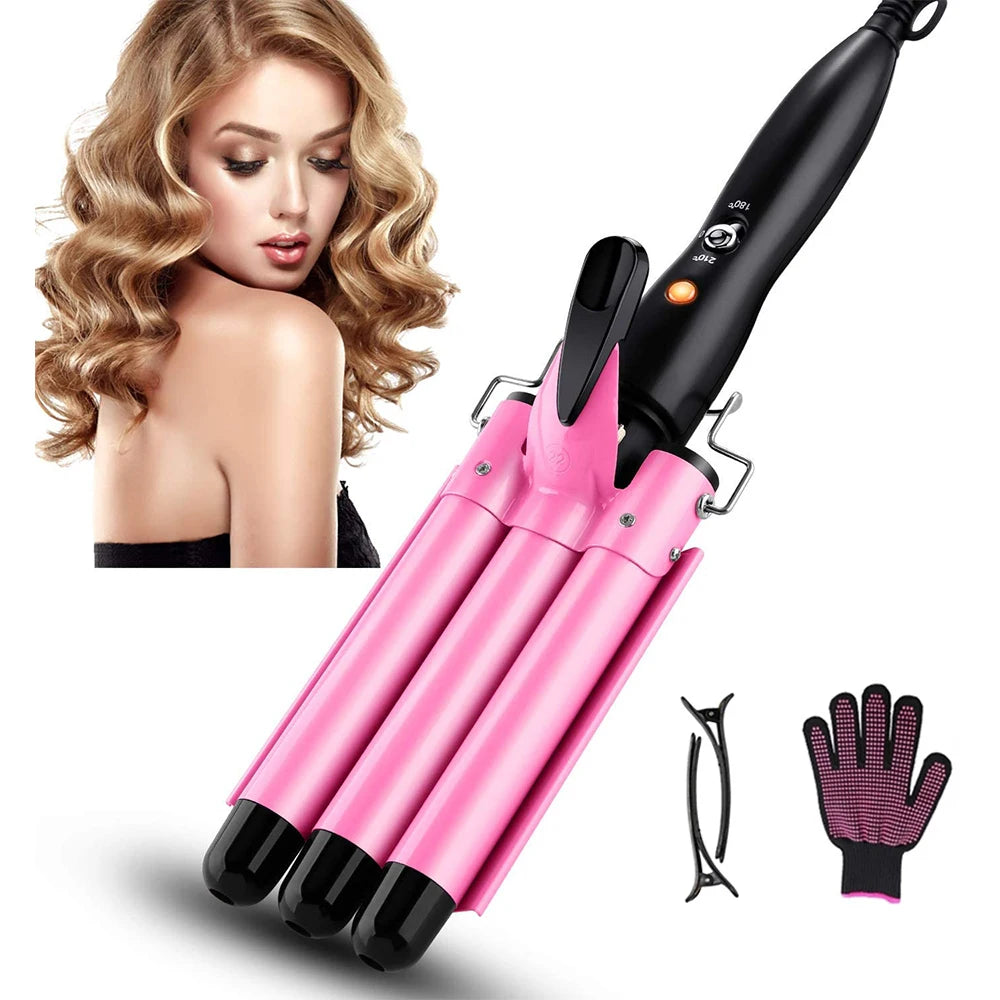 20/32mm Hair Curler Triple Barrels Ceramic Hair Curling Iron Professional Hair Waver Tongs Styler Tools for All Hair Types