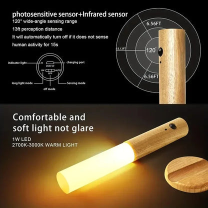 Rechargeable Motion Sensor Night Light  LED Wall Lamp