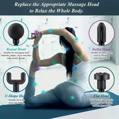 Portable Fascia Massage Gun with LCD