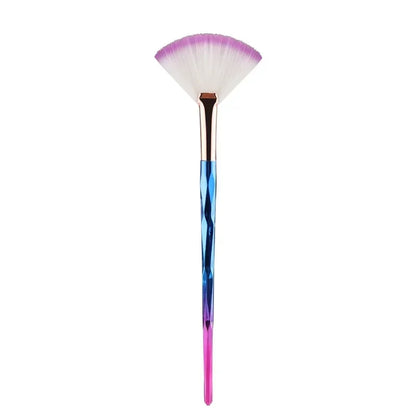 Large Flat Highlight Blush Fan-Shaped Makeup Brush Powder Loose Powder Face Brush Korean Soft Cosy Even Color Tools For Women