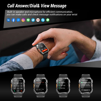Men’s Outdoor Fitness Smart Watch – 2.01” HD Screen