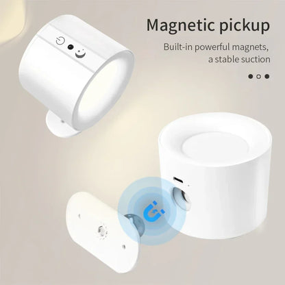 LED Magnetic Wall Light – 360° Rotatable