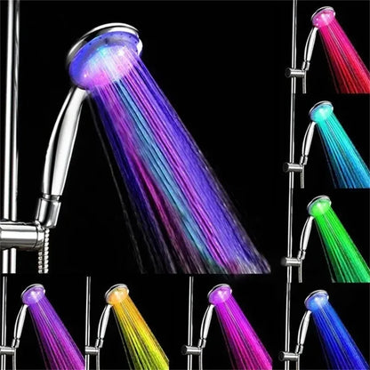7-Color LED Rainfall Shower Head