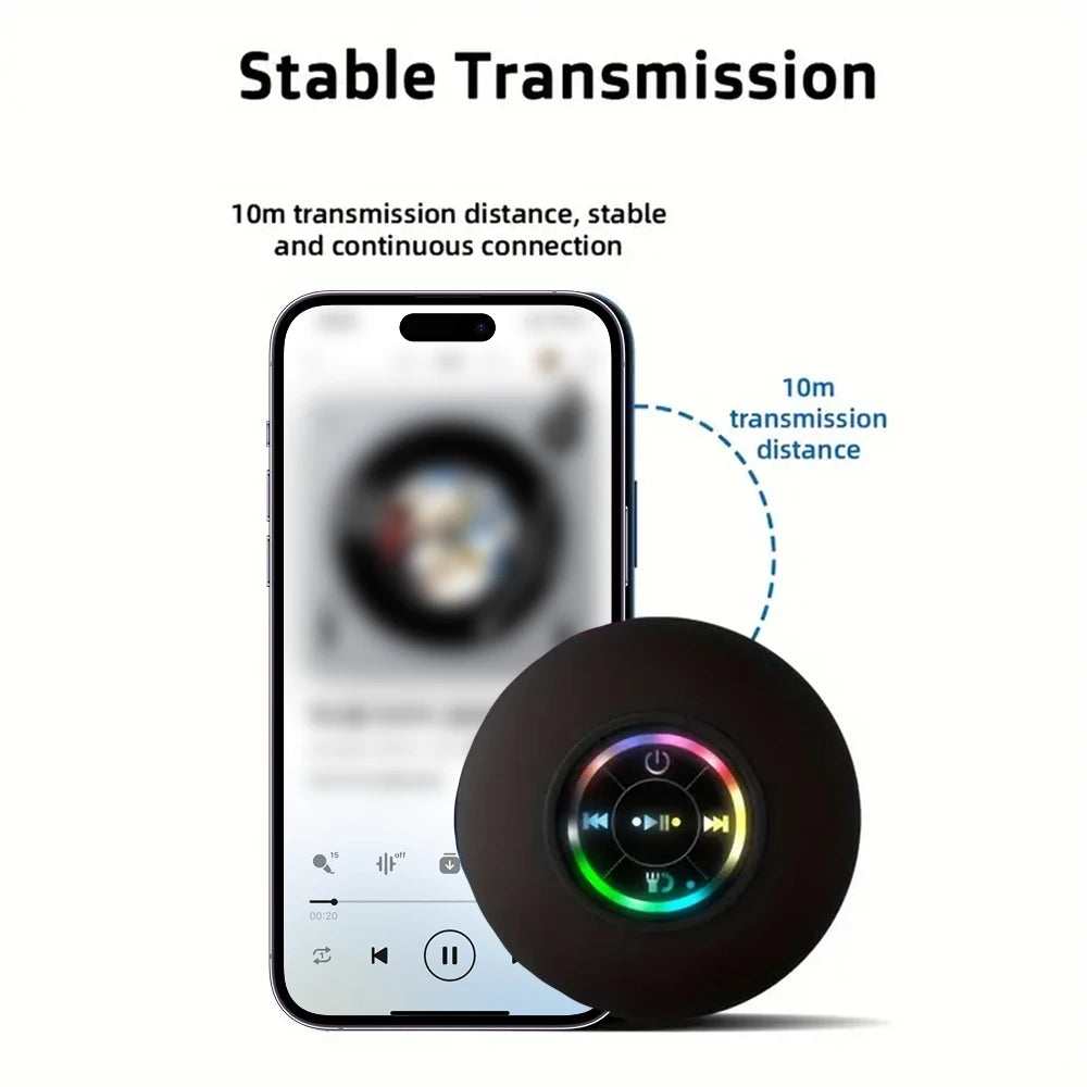 Portable Bluetooth Speaker with LED Lights- Waterproof
