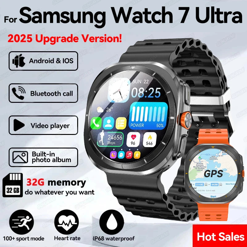Samsung Ultra Watch 7 with GPS, NFC, 32GB & Bluetooth Calling